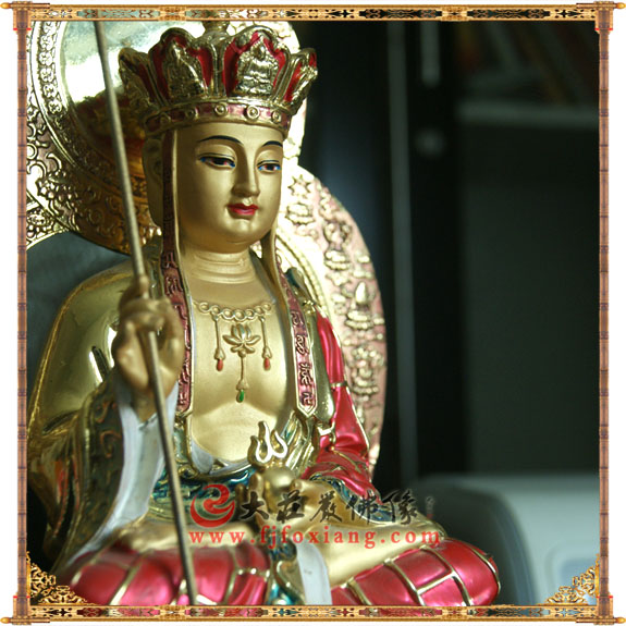 地藏王菩萨,铜雕彩绘佛像