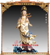 净瓶观音淡彩