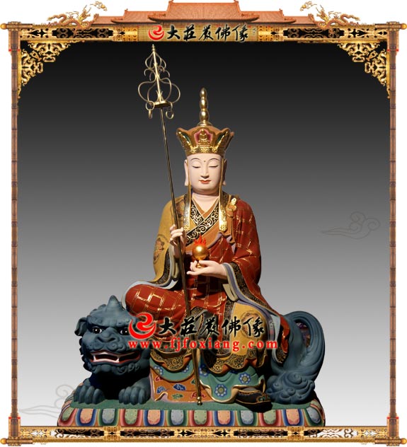 铜雕极彩地藏王菩萨