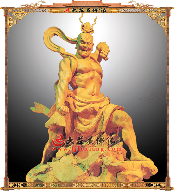 木雕门口哈将【3009】