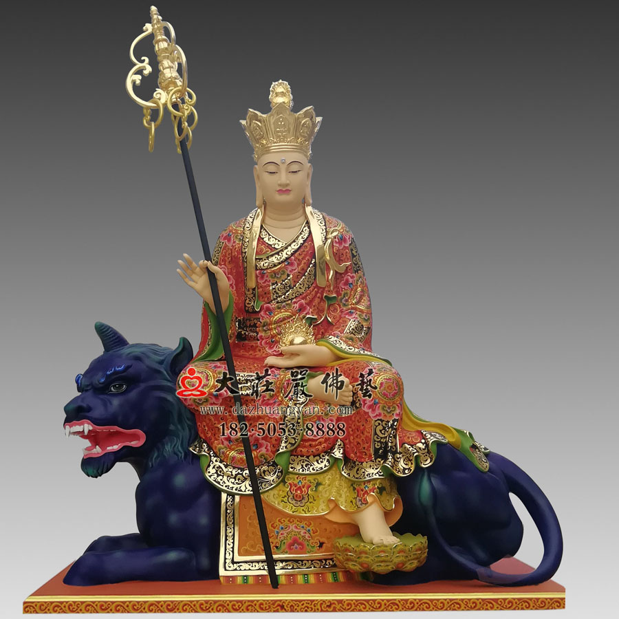 <b>铜雕地藏菩萨彩绘塑像</b>