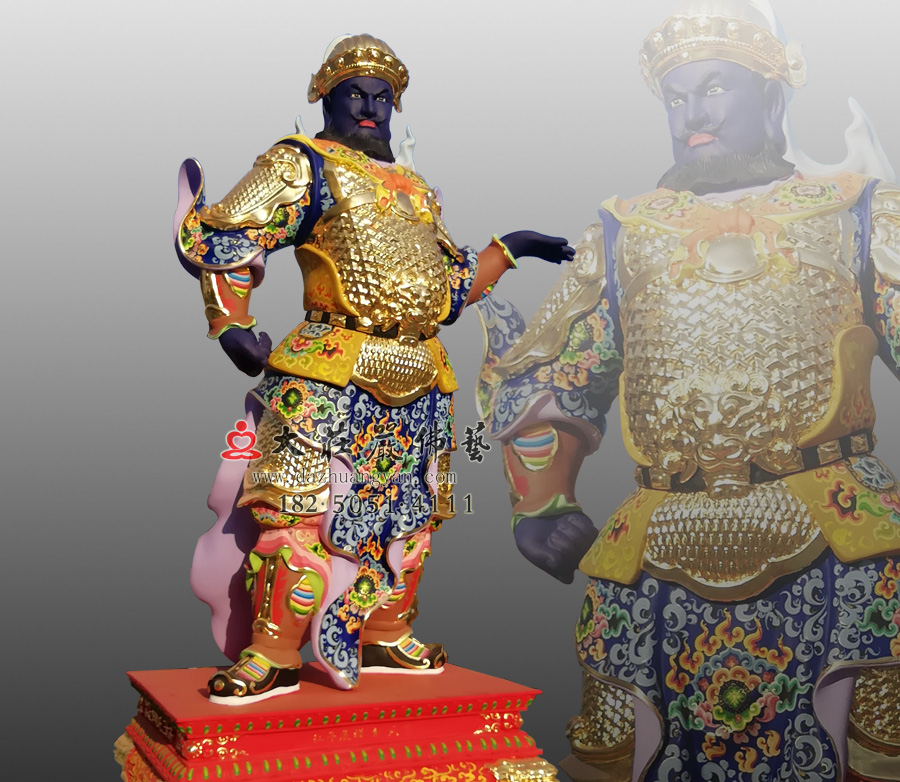 甲戌神将展子江侧面彩绘神像