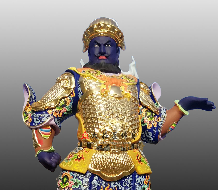 甲戌神将展子江正面近照彩绘神像