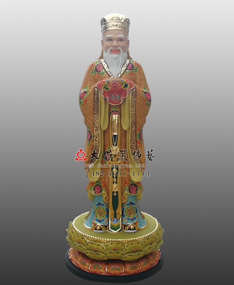 <b>铜雕闵公彩绘塑像</b>