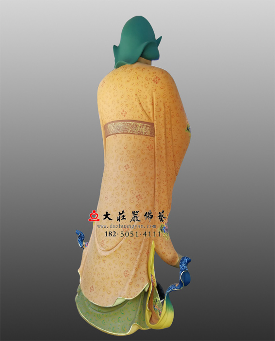 四大天王之八大眷属背部彩绘塑像