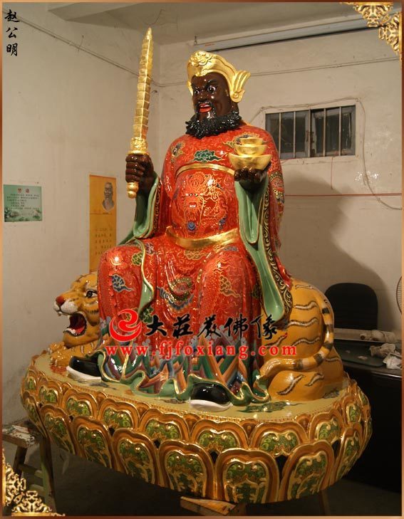 武财神彩绘侧面神像