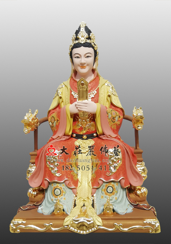 顺天圣母彩绘神像