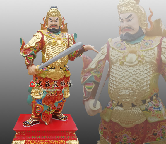  铜雕丁丑神将赵子任神像