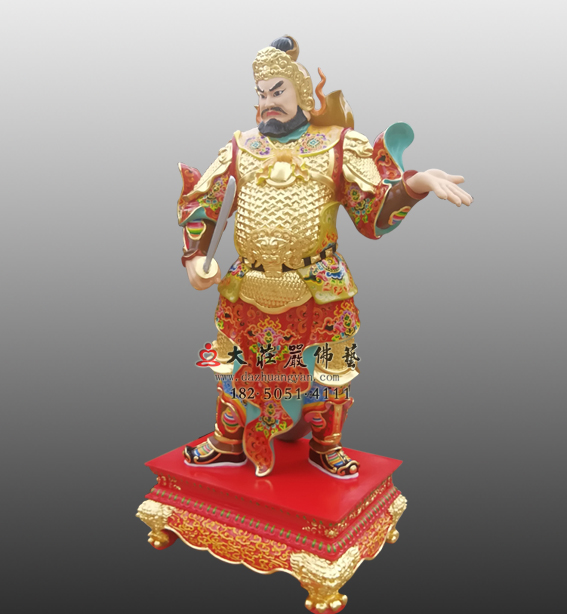  丁丑神将赵子任彩绘神像