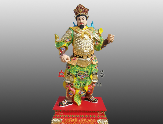 <b>铜雕甲午神将韦玉卿彩绘神像</b>