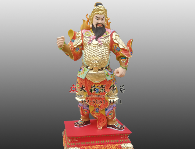 <b>铜雕甲辰神将孟非卿彩绘神像</b>