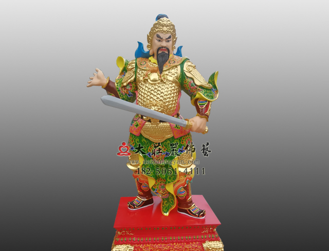<b>铜雕甲寅神明文章彩绘神像</b>