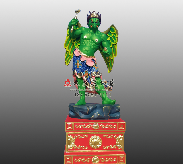 <b>铜雕雷公彩绘神像</b>