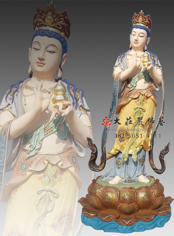 八大菩萨之地藏菩萨彩绘佛像