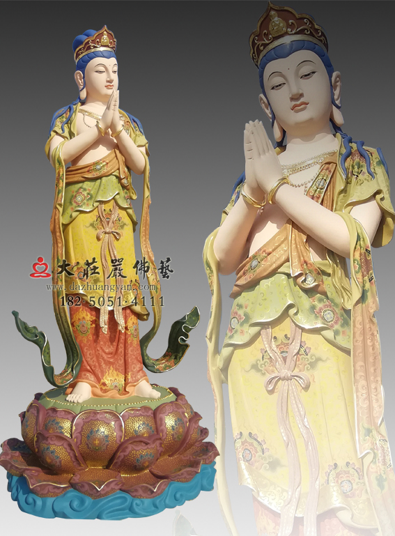 八大菩萨之观音菩萨彩绘像