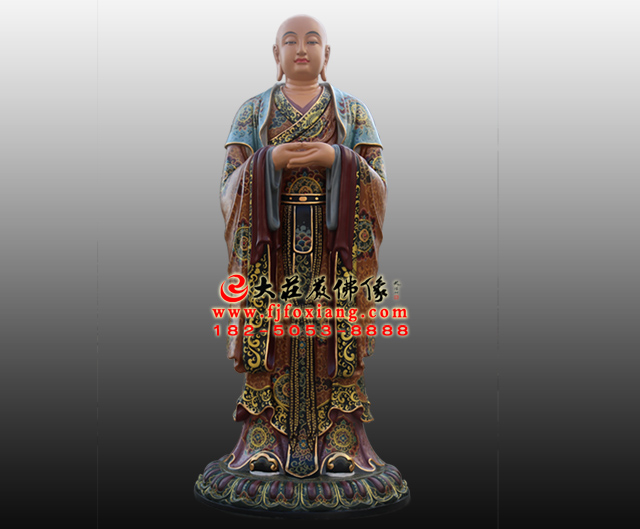 道明法师彩绘塑像【1303】
