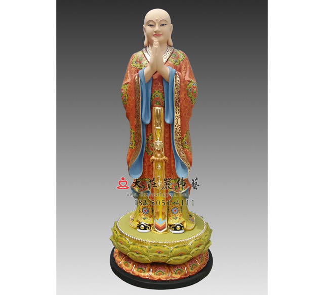 <b>铜雕彩绘道明塑像</b>
