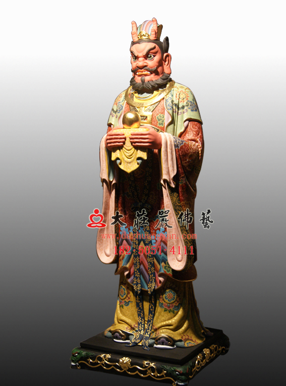 南海龙王彩绘塑像