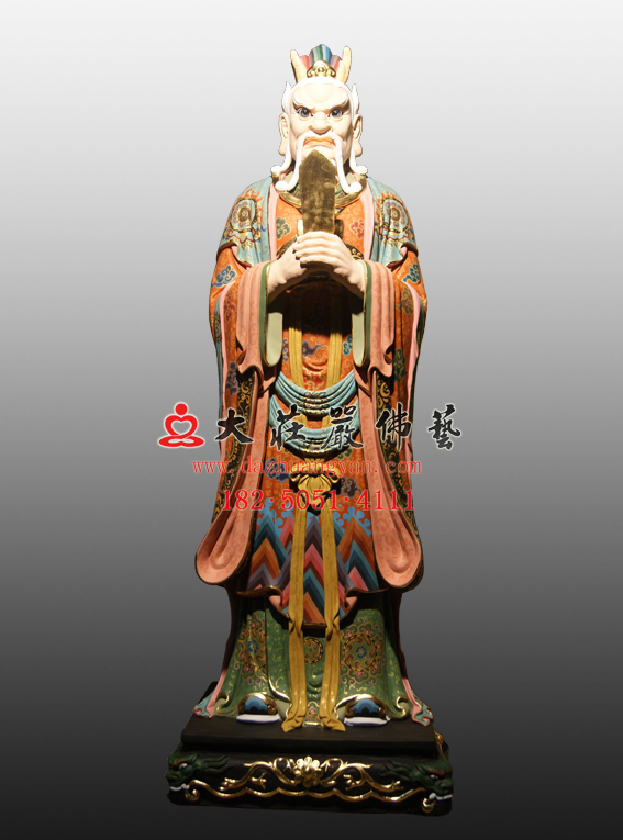 北海龙王彩绘塑像 北海龙王塑像