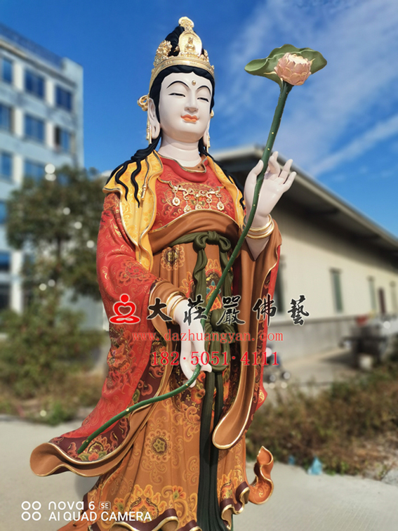 三十三观音之卧莲观音侧面近照实拍图