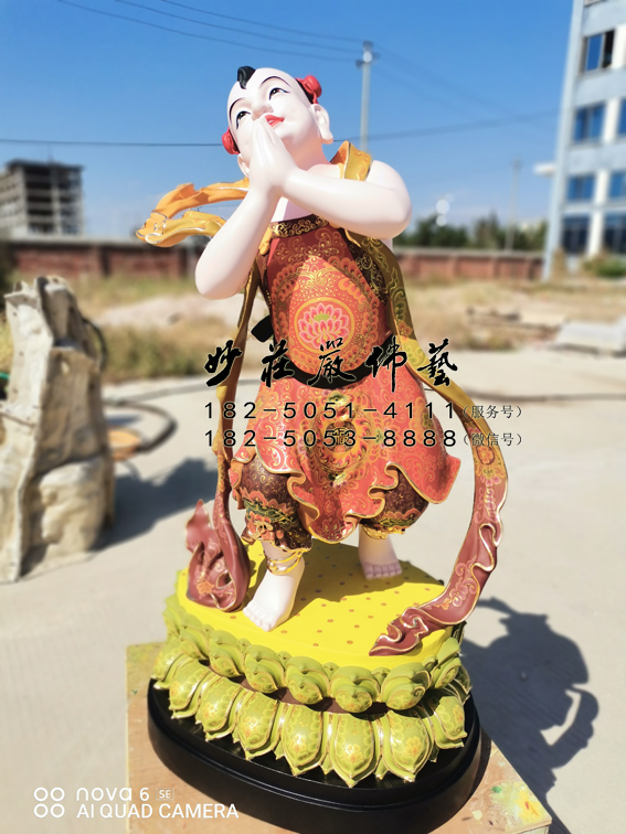 铜雕文殊菩萨弟子塑像 文殊菩萨弟子塑像