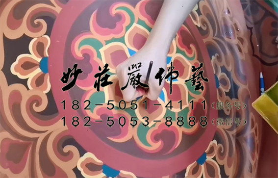 千手观音佛像局部彩绘实拍