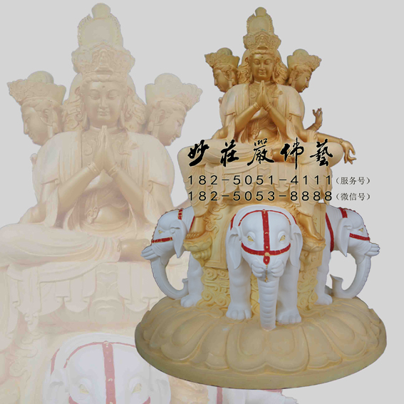 铜雕普贤菩萨像