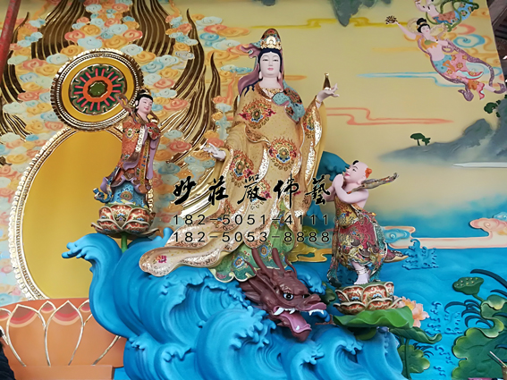 海岛观音佛像现场实拍
