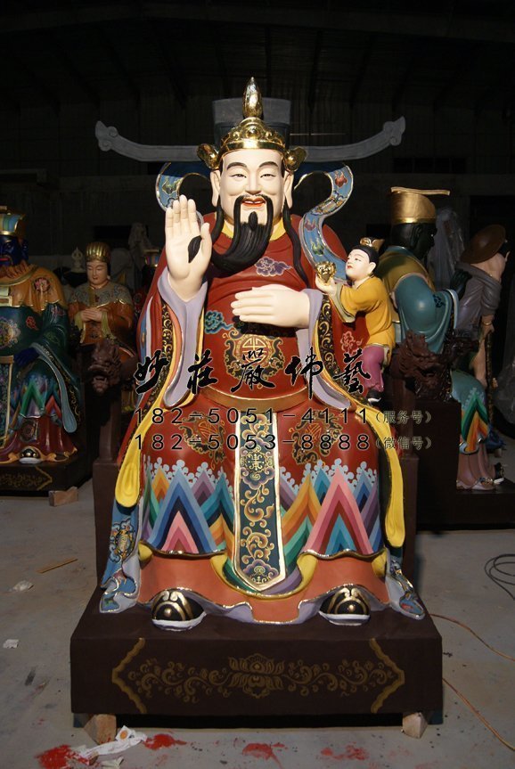 禄星彩绘神像