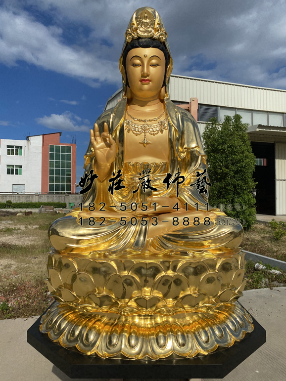 观音菩萨贴金佛像