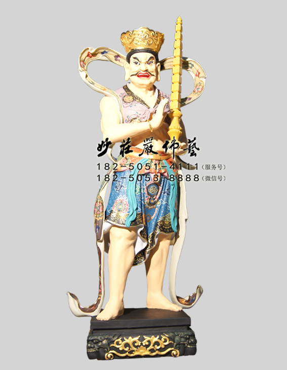 散脂大将彩绘佛像