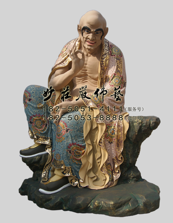托塔罗汉彩绘佛像