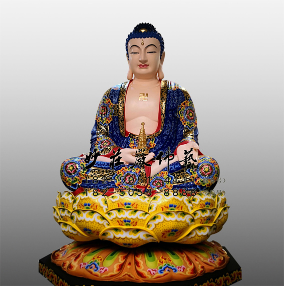 药师佛彩绘佛像