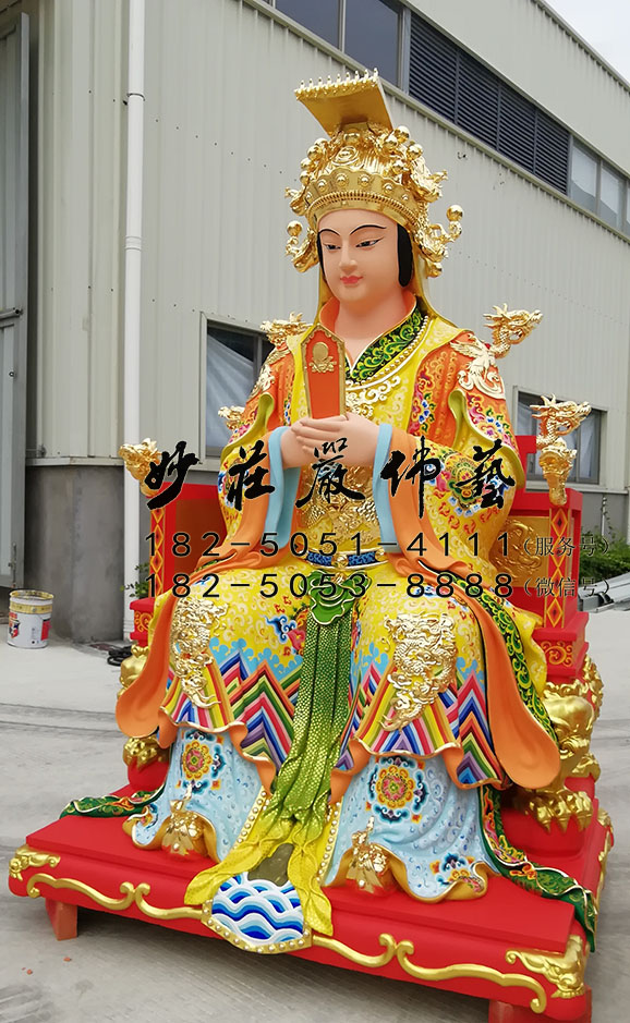 铜雕妈祖娘娘塑像 妈祖娘娘彩绘像