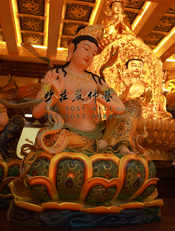 供养菩萨塑像 供养菩萨左侧照