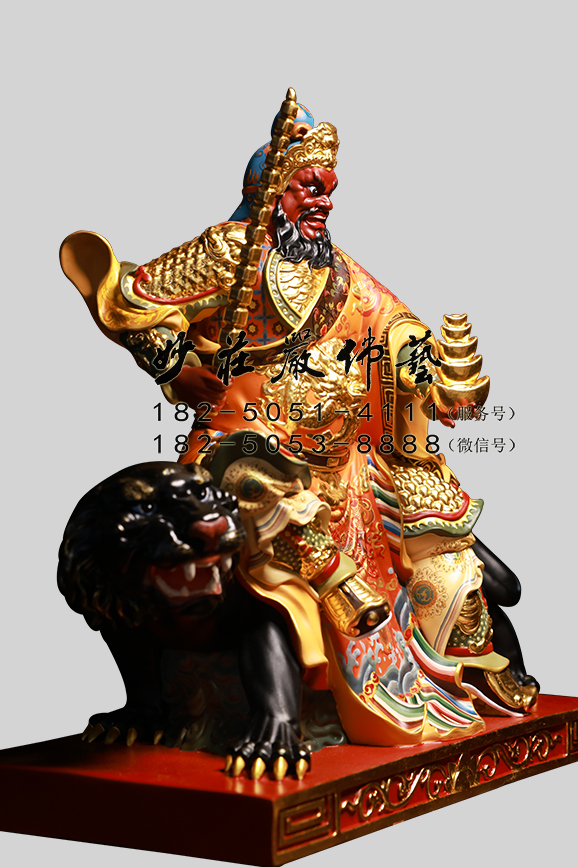 赵公明神像侧面照