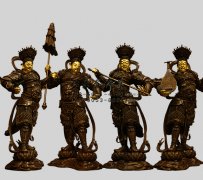 四大天王‌雕塑 铜雕四大天王佛像 四大天王塑像