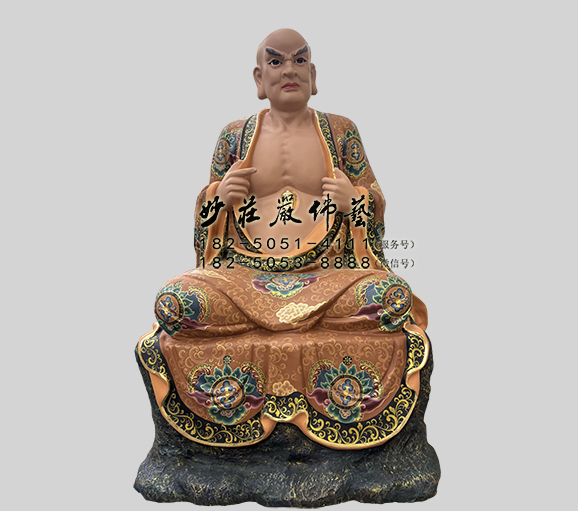 戍博迦尊者雕塑 开心罗汉佛像