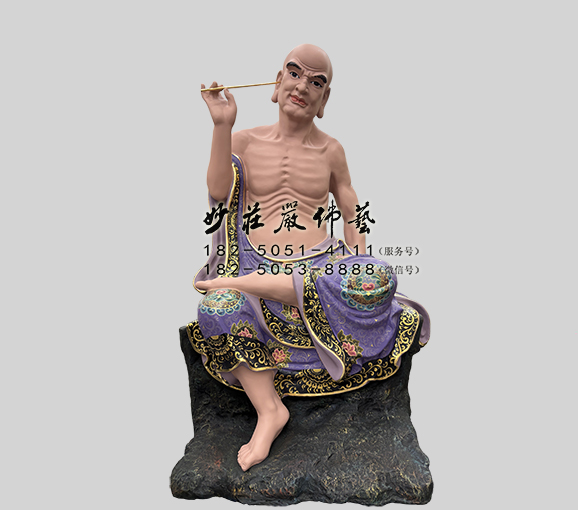 铜雕那迦犀那尊者佛像 挖耳罗汉佛像