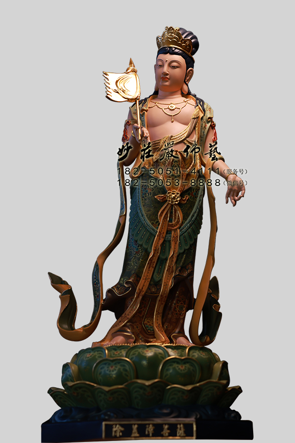 除盖障菩萨塑像 除盖障菩萨侧面照