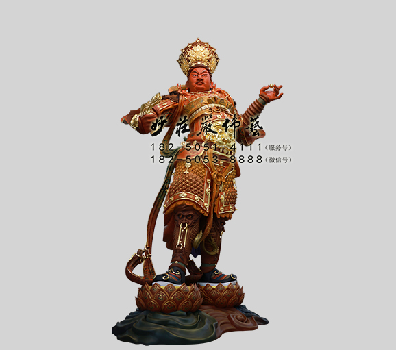 铜雕四大天王之西方广目天王佛像