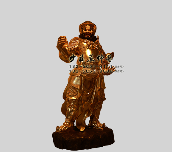 周仓神像 铜雕周仓塑像 周仓雕塑