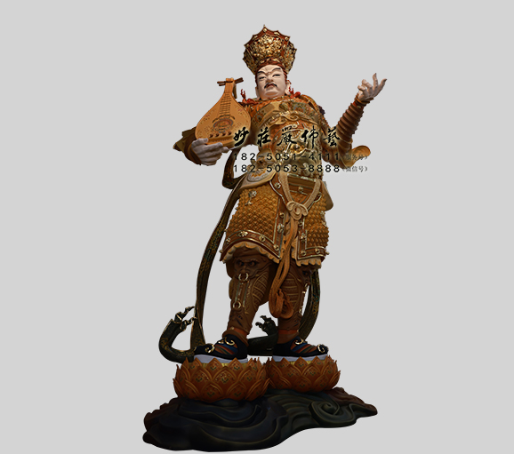 铜雕持国天王佛像 持国天王