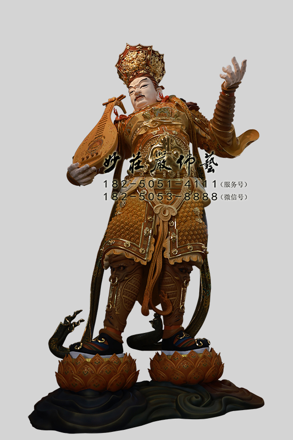 持国天王佛像侧面照