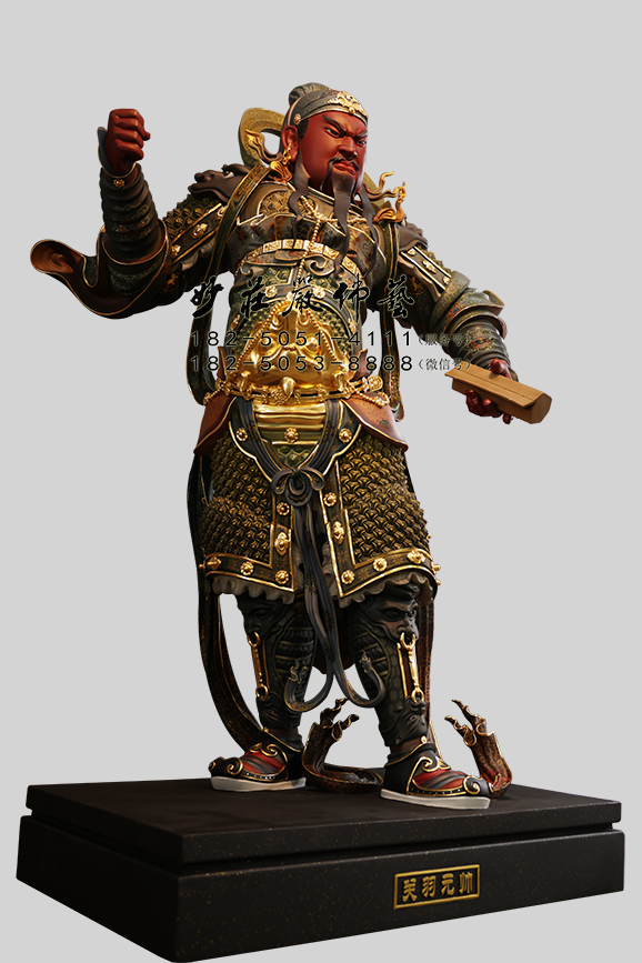 关公元帅塑像左侧照