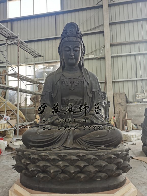 禅坐观音生漆脱胎佛像