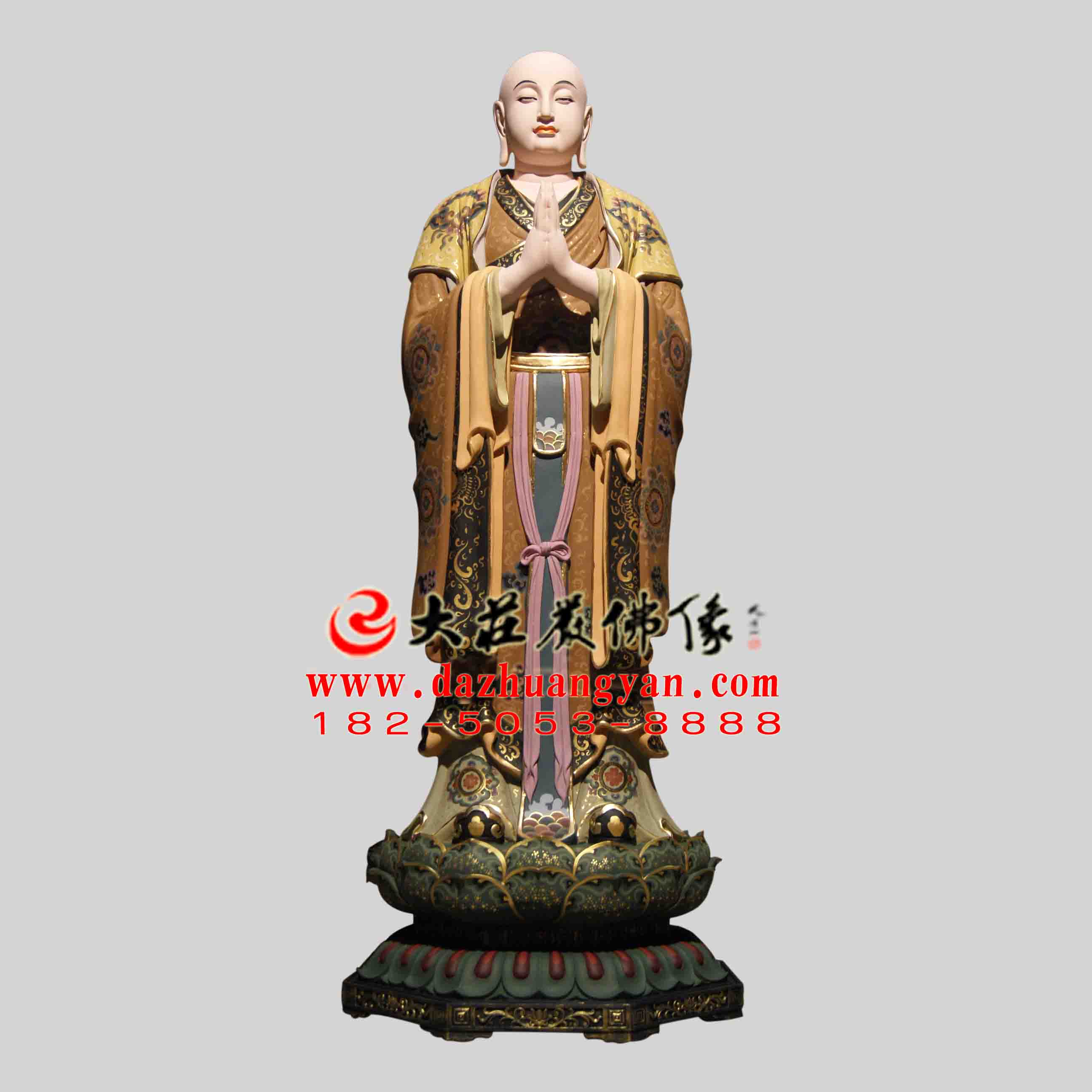 生漆脱胎道明塑像【1302】
