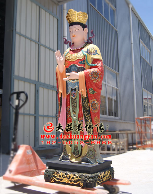 生漆脱胎大功德天彩绘佛像侧面照 生漆脱胎大功德天彩绘佛像侧面照