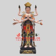  生漆脱胎大辩才天彩绘塑像【241