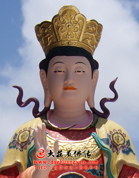 生漆脱胎大功德天彩绘佛像特写 生漆脱胎大功德天彩绘佛像特写